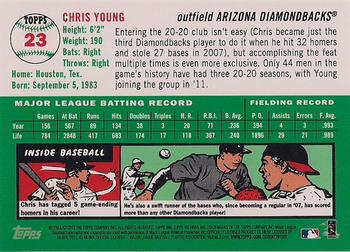 2012 Topps Archives #23 Chris Young Back
