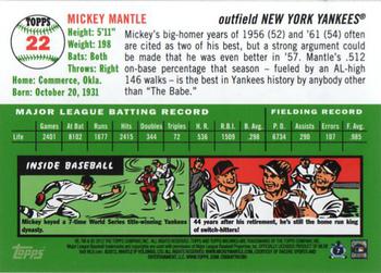 2012 Topps Archives #22 Mickey Mantle Back