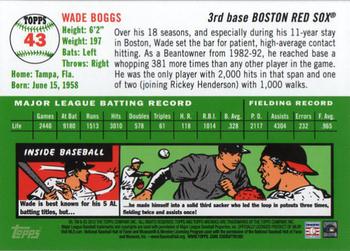 2012 Topps Archives #43 Wade Boggs Back