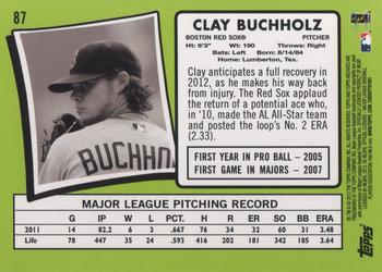 2012 Topps Archives #87 Clay Buchholz Back