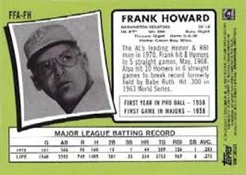 2012 Topps Archives #208 Frank Howard Back