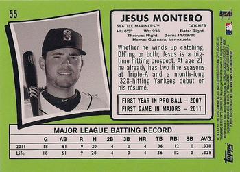 2012 Topps Archives #55 Jesus Montero Back