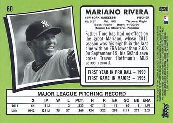 2012 Topps Archives #60 Mariano Rivera Back