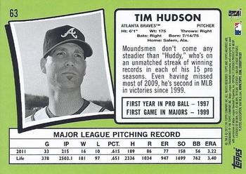 2012 Topps Archives #63 Tim Hudson Back
