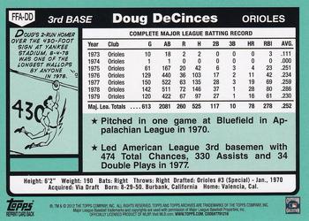2012 Topps Archives - Fan Favorite Autographs #FFA-DD Doug DeCinces Back