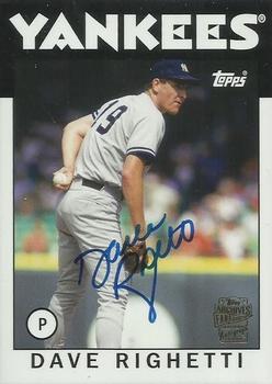 2012 Topps Archives - Fan Favorite Autographs #FFA-DR Dave Righetti Front