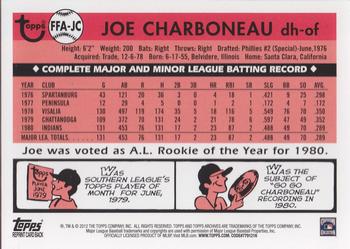 2012 Topps Archives - Fan Favorite Autographs #FFA-JC Joe Charboneau Back
