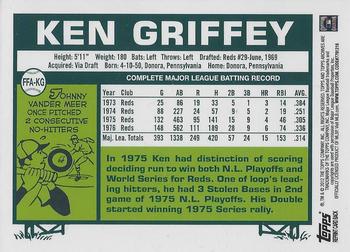 2012 Topps Archives - Fan Favorite Autographs #FFA-KG Ken Griffey Sr. Back