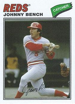2012 Topps Archives - Cloth Stickers #77C-JB Johnny Bench Front