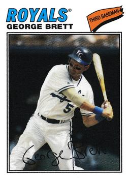2012 Topps Archives - Cloth Stickers #77C-GB George Brett Front