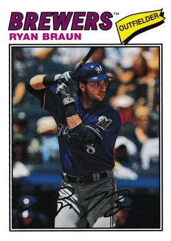 2012 Topps Archives - Cloth Stickers #77C-RB Ryan Braun Front