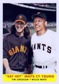 2012 Topps Archives - Combos #58-LM Tim Lincecum / Willie Mays Front
