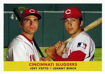 2012 Topps Archives - Combos #58-VB Joey Votto / Johnny Bench Front
