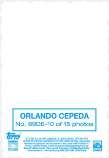 2012 Topps Archives - Deckle Edge #69DE-10 Orlando Cepeda Back