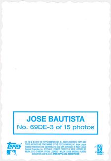 2012 Topps Archives - Deckle Edge #69DE-3 Jose Bautista Back