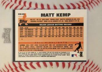 2012 Topps Archives - Framed Mini Autographs #83M-MK Matt Kemp Back