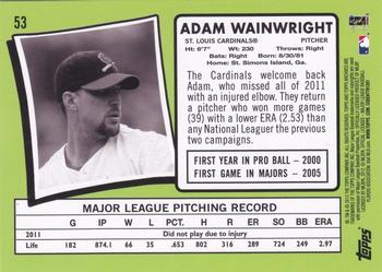 2012 Topps Archives - Gold Foil #53 Adam Wainwright Back