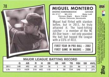 2012 Topps Archives - Gold Foil #78 Miguel Montero Back