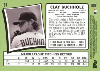 2012 Topps Archives - Gold Foil #87 Clay Buchholz Back