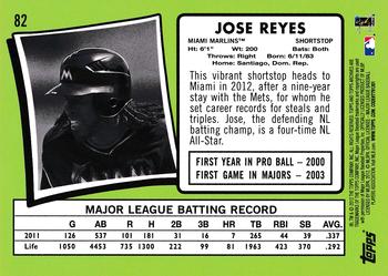 2012 Topps Archives - Gold Foil #82 Jose Reyes Back