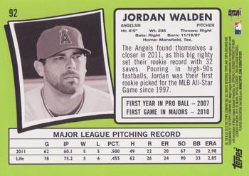 2012 Topps Archives - Gold Foil #92 Jordan Walden Back