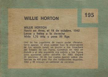 1967 Topps Venezuelan #195 Willie Horton Back