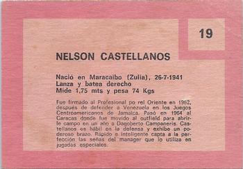 1967 Topps Venezuelan #19 Nelson Castellanos Back