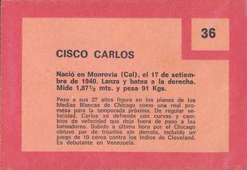 1967 Topps Venezuelan #36 Cisco Carlos Back