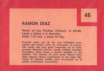 1967 Topps Venezuelan #46 Ramon Diaz Back