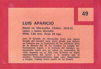 1967 Topps Venezuelan #49 Luis Aparicio Back
