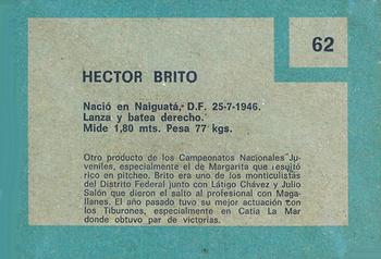 1967 Topps Venezuelan #62a Hector Brito Back