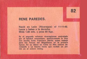 1967 Topps Venezuelan #82 Rene Paredes Back