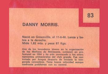 1967 Topps Venezuelan #83 Danny Morris Back