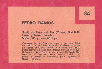 1967 Topps Venezuelan #84 Pedro Ramos Back