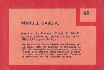 1967 Topps Venezuelan #90 Manuel Garcia Back