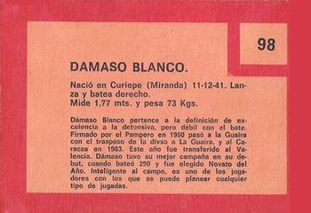1967 Topps Venezuelan #98 Damaso Blanco Back