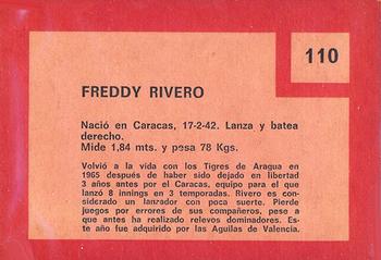 1967 Topps Venezuelan #110 Freddy Rivero Back