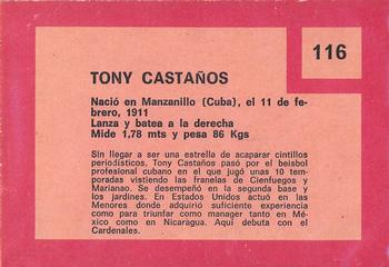 1967 Topps Venezuelan #116 Tony Castano Back