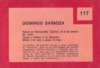 1967 Topps Venezuelan #117 Domingo Barboza Back