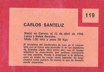 1967 Topps Venezuelan #119 Carlos Santeliz Back