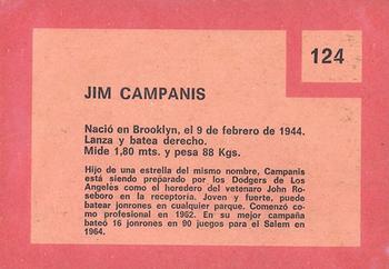 1967 Topps Venezuelan #124 Jim Campanis Back