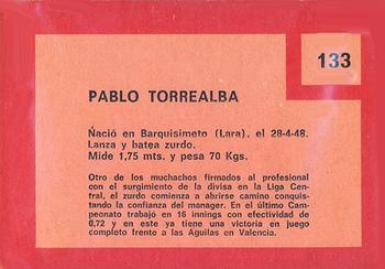 1967 Topps Venezuelan #133 Pablo Torrealba Back