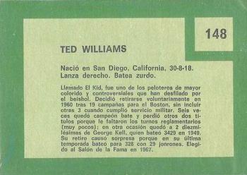 1967 Topps Venezuelan #148 Ted Williams Back
