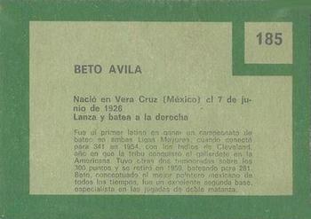 1967 Topps Venezuelan #185 Beto Avila Back