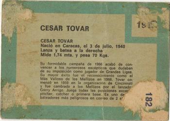 1967 Topps Venezuelan #191 Cesar Tovar Back