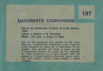 1967 Topps Venezuelan #197 Bert Campaneris Back