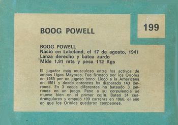1967 Topps Venezuelan #199 Boog Powell Back