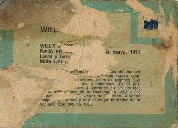 1967 Topps Venezuelan #213 Willie Mays Back