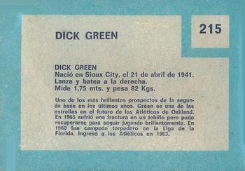 1967 Topps Venezuelan #215 Dick Green Back