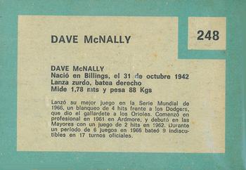1967 Topps Venezuelan #248 Dave McNally Back